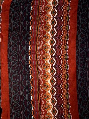 Brown Printed Pure Cotton Fabric