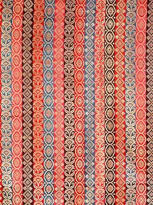 Multi-Color Fabric from Banaras with Golden Thread Weave