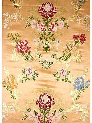 Peach Tibetan Lotus Brocade