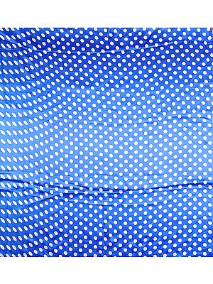Satin Fabric with White Polka Dots