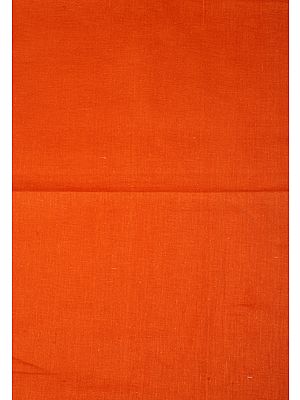 Sadhu-Orange Hand Woven Plain Khadi Fabric