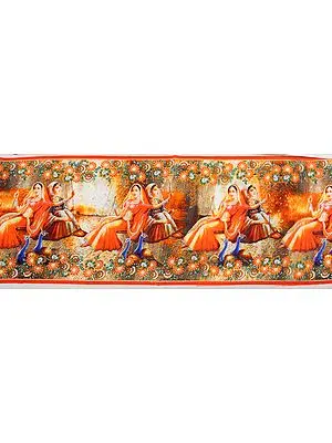 Fabric Border with Digital-Printed Swinging Ladies