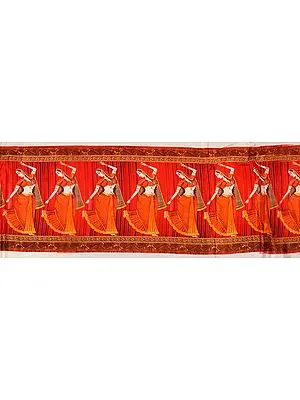 Digital-Printed Fabric Border with Dancing Lady