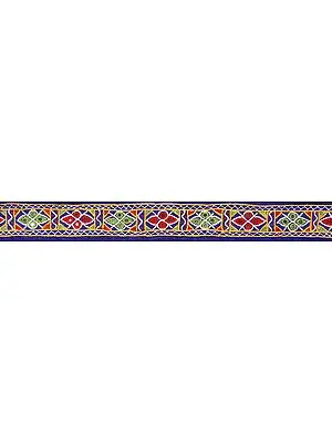 Blue Fabric Border from Kutch with Mirrors