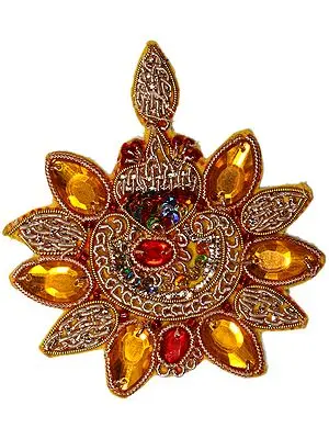 Zardozi Cutwork Floral Patch with Beadwork