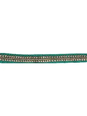 Cadmium Green Narrow Kundan Border