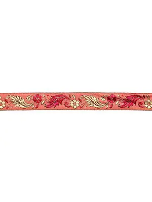 Wild-Rose Narrow Border with Woven Flowers