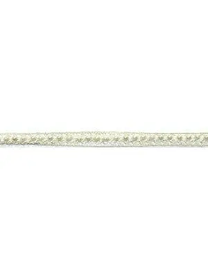 White Narrow Lace with Faux Pearls