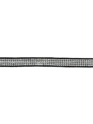 Black Narrow Lace Border with Crystal Beads