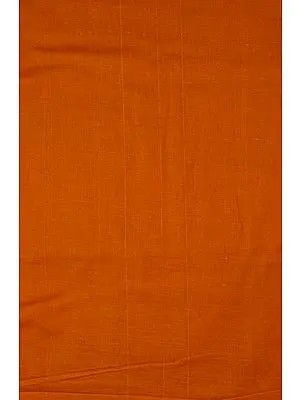 Plain Rust-Orange Handspun Fine Khadi