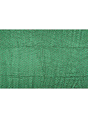Islamic-Green Printed Bandhani Fabric