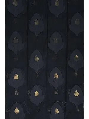 Black Net Fabric from Banaras with Golden Bootis