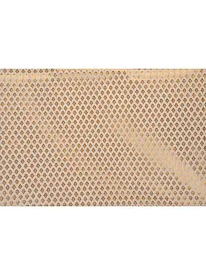 Cream Dodama Fabric from Banaras with All-Over Golden Bootis