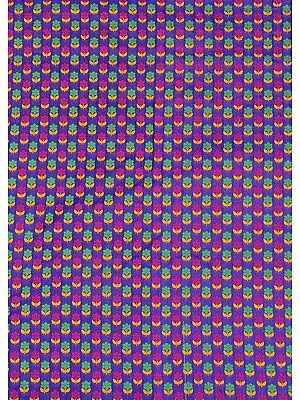 Dazzling-Blue Banarasi Katan Fabric with All-Over Woven Flowers
