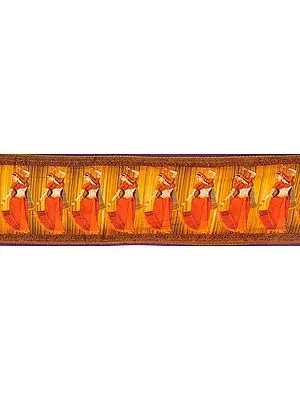 Digital-Printed Fabric Border with Dancing Lady