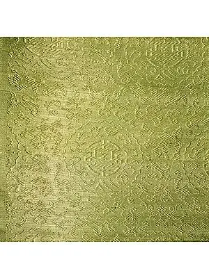 Fabric from Banaras with the Eight Symbols of Good Fortune (Tib. Bkra-shis rtags-brgyad, Skt. Ashtamangala)