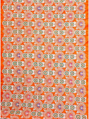 Zardozi Costume Fabric with Sequins Work and Metallic Thread Embroidery by Hand