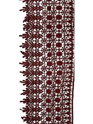 Wide Crochet Floral Border