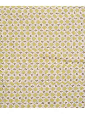 Snow-White Handloom Fabric from Pochampally with Ikat Weave
