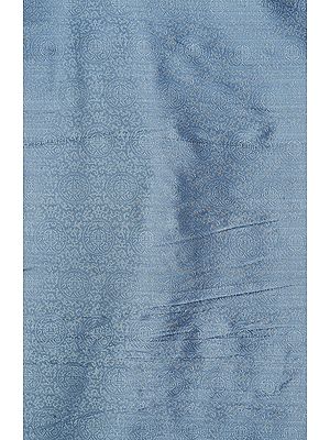 Fabric from Banaras with Woven Tibetan Symbols in Self-Colored Thread