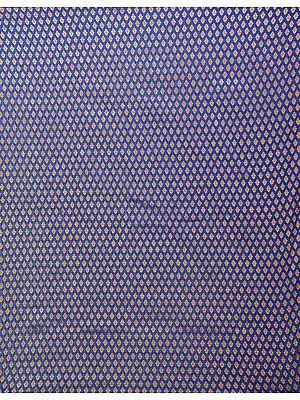 Dazzling-Blue Dodama Fabric from Banaras with All-Over Zari-Woven Bootis