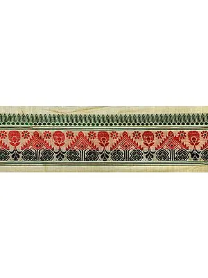 Parsnip Fabric from Assam with Woven Bootis and Florals