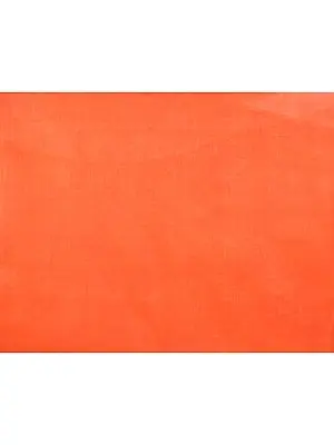 Plain Flame-Orange Handspun Fine Khadi