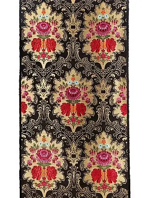 Magical Forest Handloom Brocade Fabric from Banaras with Floral Weave