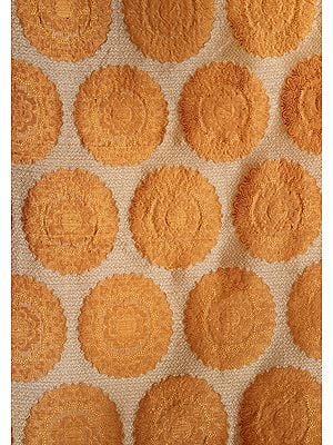 Yam Handloom Fabric from Banaras with Floral Weave