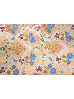 Apricot Cream Tibetan Handloom Brocade Fabric from the House of Kasim