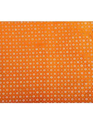 Turmeric Silk Handloom Fabric from Banaras with Ugizawa Floral Patterns