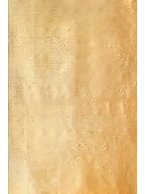 Jojoba Silk Brocaded Golden Kim-khwab Handloom Fabric from Banaras