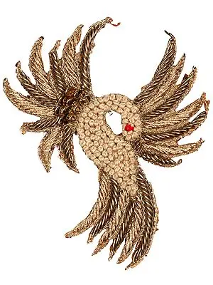 Zardosi Flying Parrot Patch