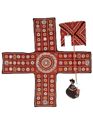 Rabari Hand-Embroidered Patchwork Chaupar
