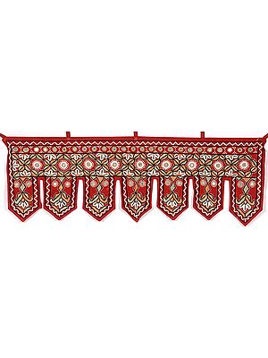 Hand-Embroidered Paako Toran from Kutch with Mirrors