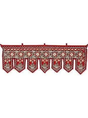 Hand-Embroidered Paako Toran from Kutch with Mirrors