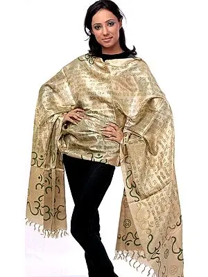 Om Gayatri Mantra Prayer Shawl