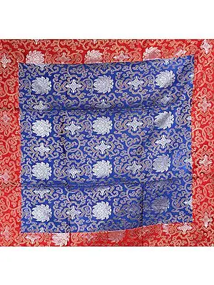 Tibetan Buddhist Altar Curtain with Stylized Vishva Vajra