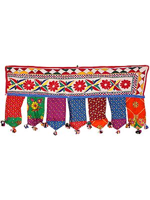 Auspicious Embroidered Toran for the Doorstep