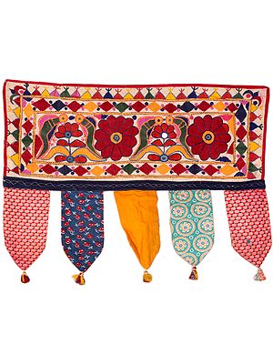 Floral Embroidered Toran for the Doorstep