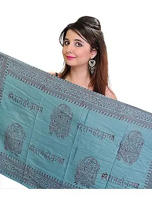 Lord Ganesha Prayer Scarf with Mahamantra