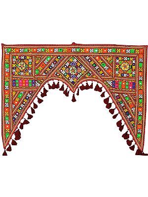 Multi-Color Embroidered Toran for the Doorstep from Kutch