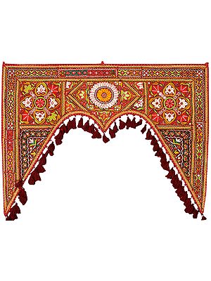 Floral Embroidered Toran for the Doorstep from Kutch