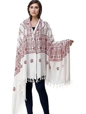 Sita-Ram Sanatan Dharma Prayer Shawl from Kashi