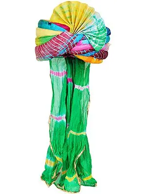 Multicolor Tie-Dye Printed Pagdi/Turban from Jodhpur