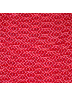 Tango-Red Hand-woven Ikat Fabric from Pochampally