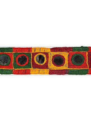 Tri-Color Fabric Border from Kutch with Mirros