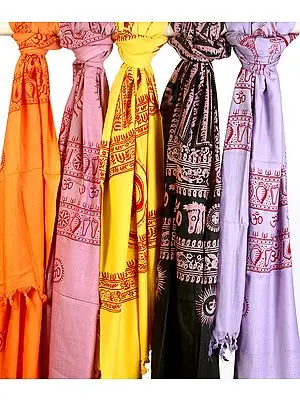 Lot of Five Dharma Prayer Shawls