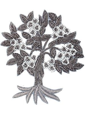 Wild-Dove Designer Tree Patch with Embroidery and Sequins