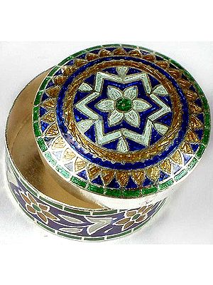 Sterling Meenakari Box